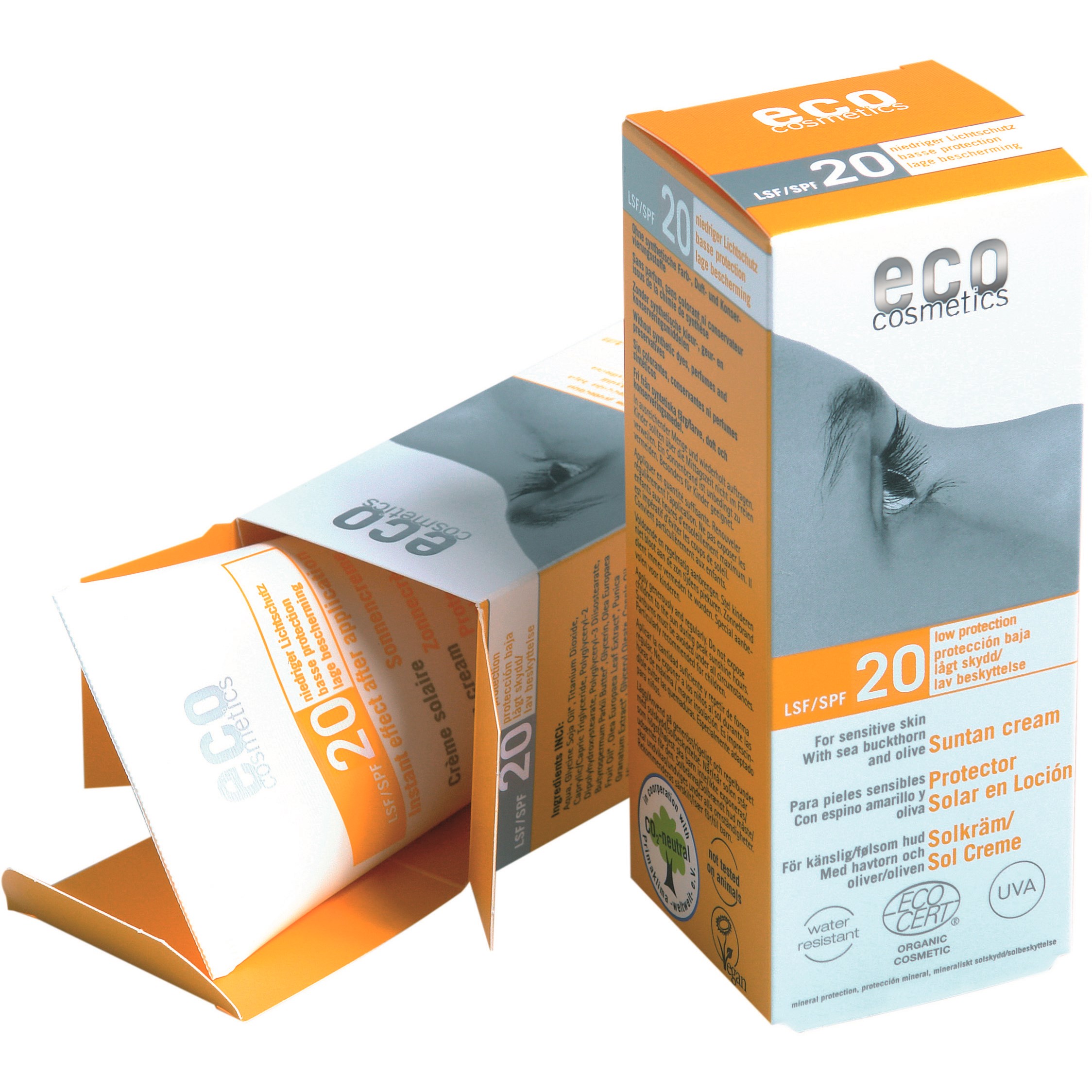 Eco Cosmetics Solkräm 20 Spf Havtorn 75 ml Eco Cosmetics Solkräm 20 Spf Havtorn 75 ml
