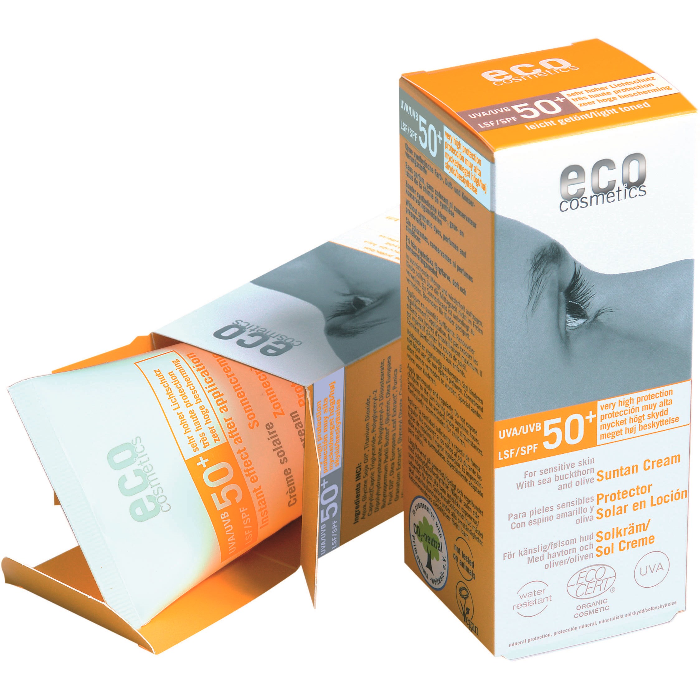 Eco Cosmetics Solkräm 50+ Spf Havtorn 75 ml Eco Cosmetics Solkräm 50+ Spf Havtorn 75 ml