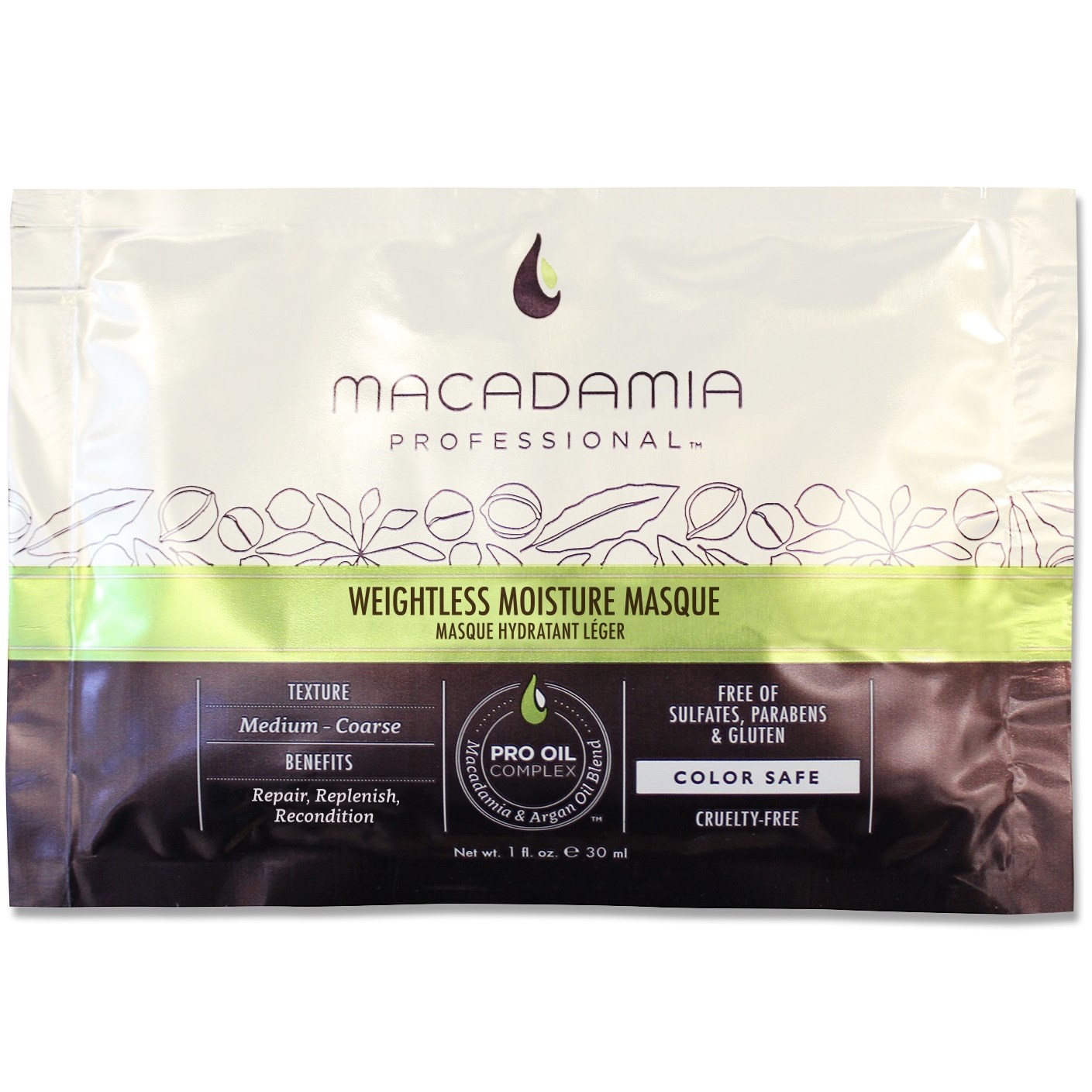 Macadamia Weightless Moisture Masque Foil Pack 30 ml Macadamia Weightless Moisture Masque Foil Pack 30 ml