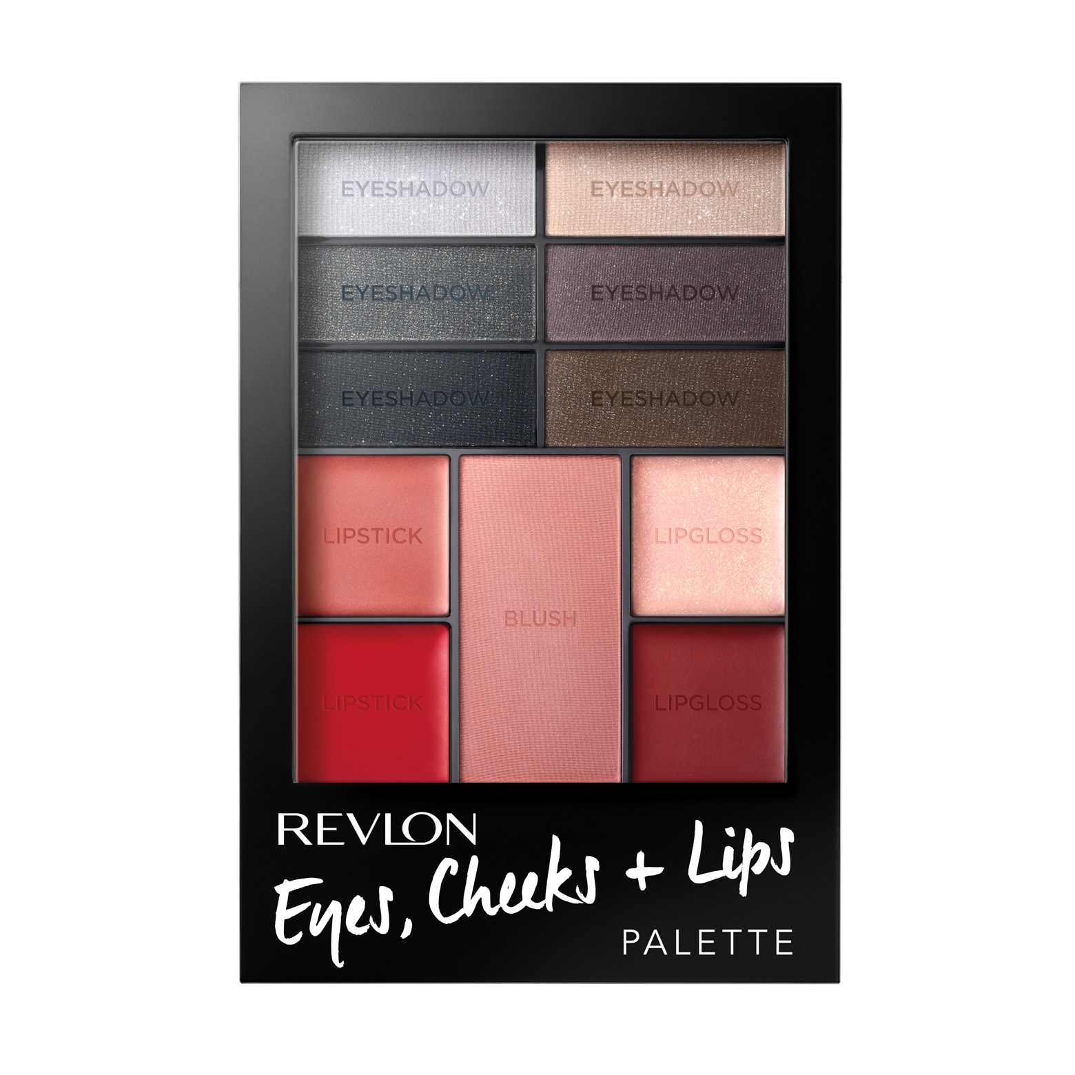 Revlon Cosmetics Eyes Cheeks + Lips Palette Seductive Smokies Revlon Cosmetics Eyes Cheeks + Lips Palette Seductive Smokies