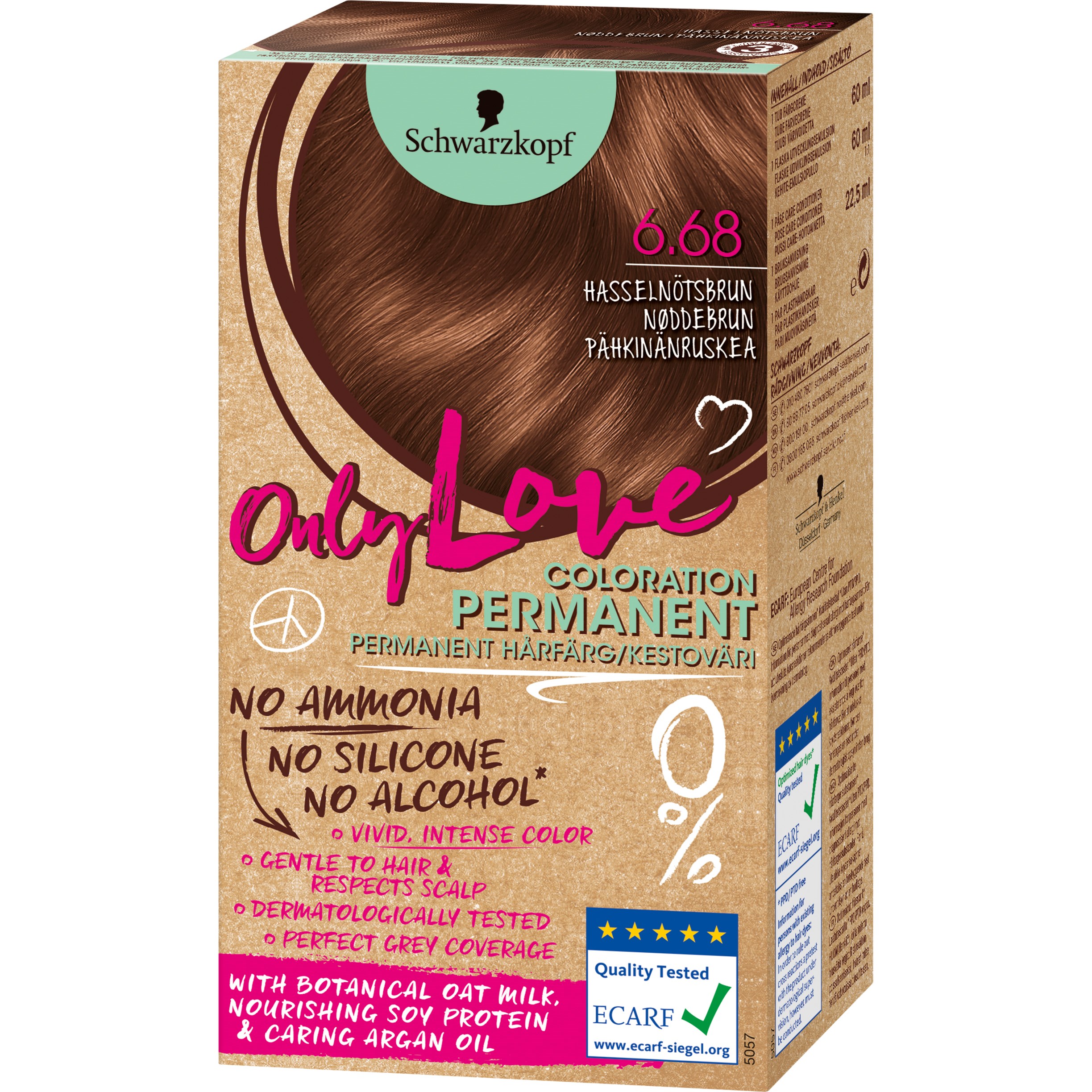 Schwarzkopf Only Love 6.68 Hasselnötsbrun Schwarzkopf Only Love 6.68 Hasselnötsbrun