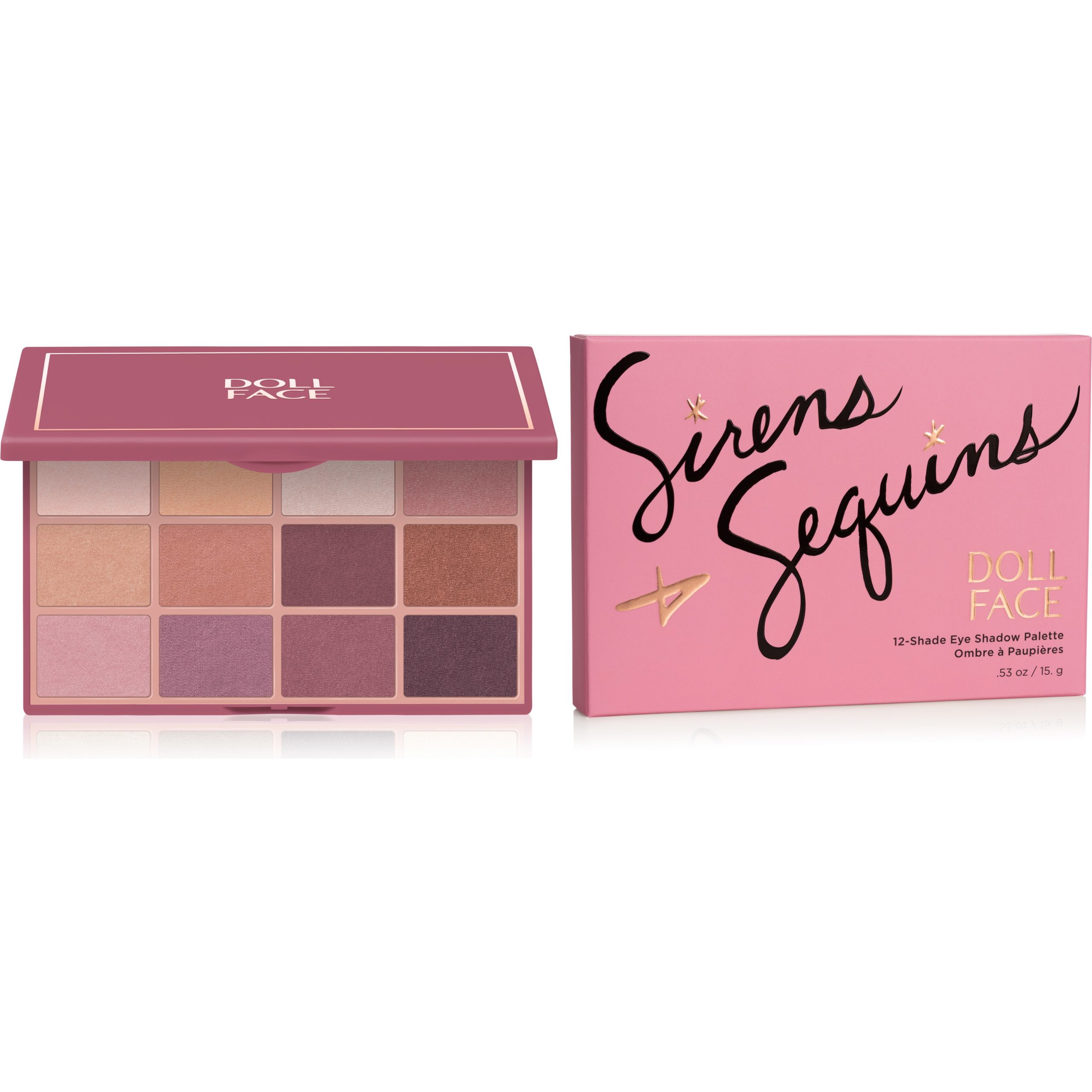 Doll Face 12 Shade Shadow Palette Sirens & Sequins Doll Face 12 Shade Shadow Palette Sirens & Sequins