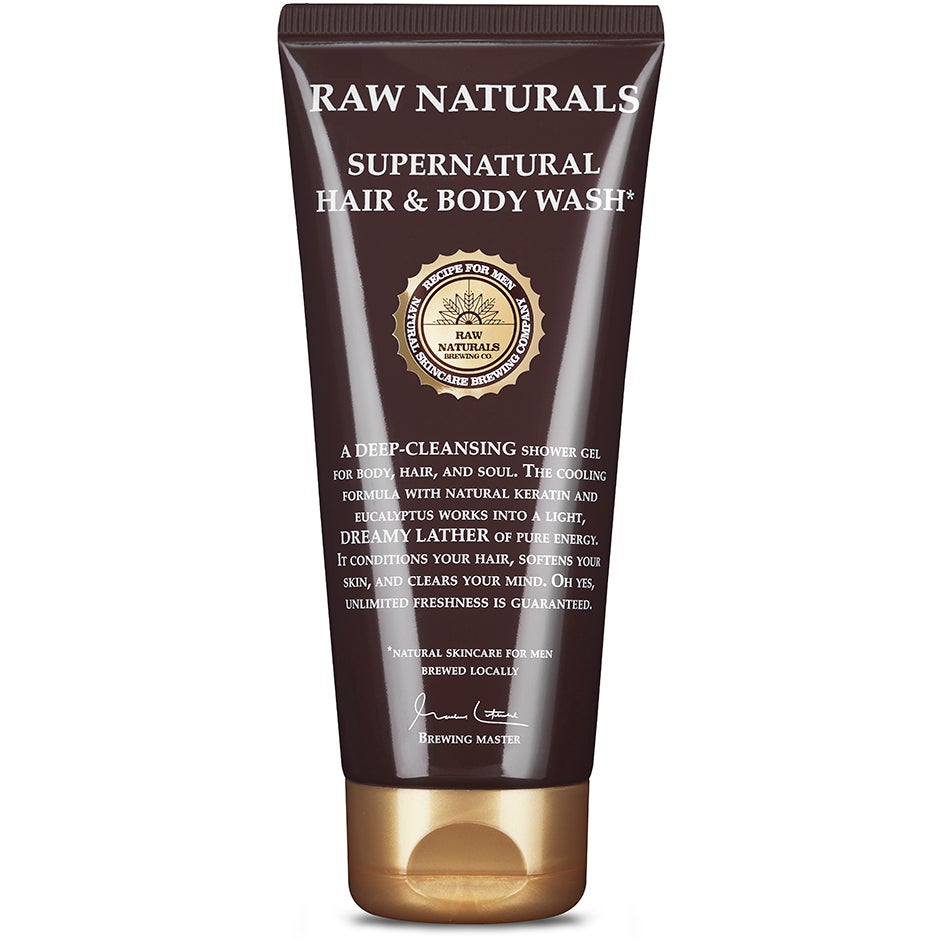 3 in 1 Supernatural Hair & Body Wash, 200 ml Raw Naturals by Recipe for Men Shampoo 3 in 1 Supernatural Hair & Body Wash, 200 ml Raw Naturals by Recipe for Men Shampoo