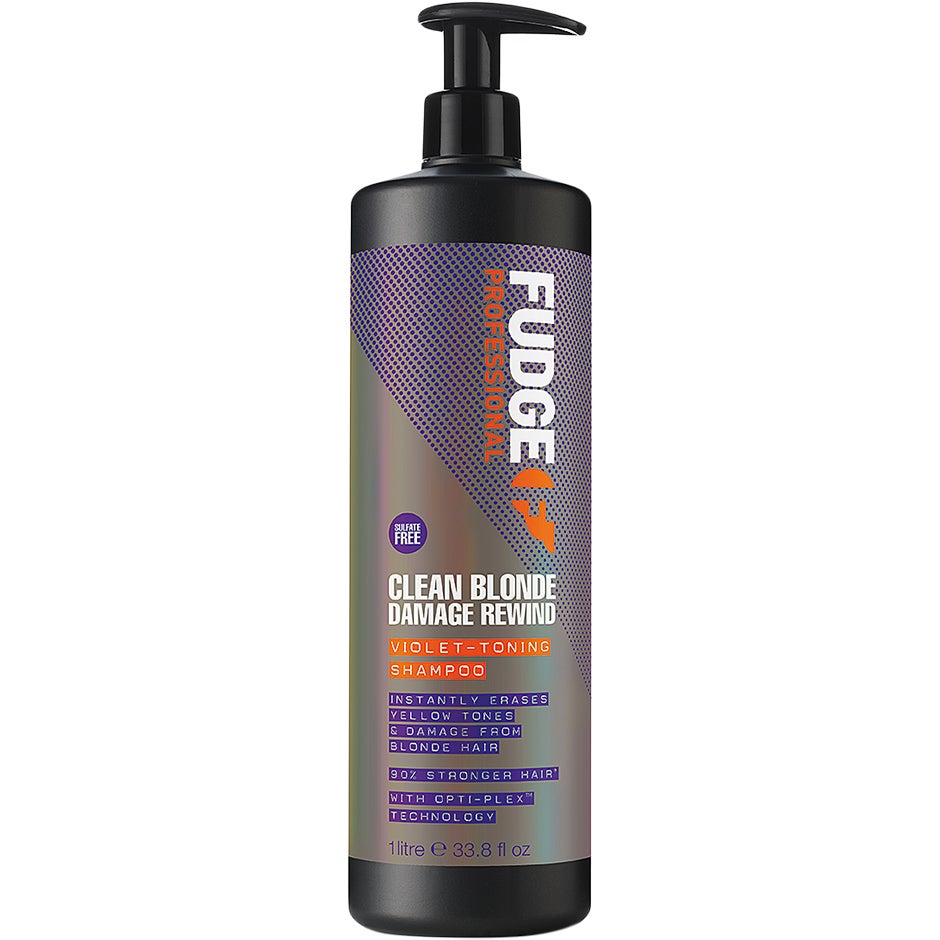Fudge Clean Blonde Damage Rewind Violet-Toning Shampoo, 1000 ml Fudge Silverschampo Fudge Clean Blonde Damage Rewind Violet-Toning Shampoo, 1000 ml Fudge Silverschampo